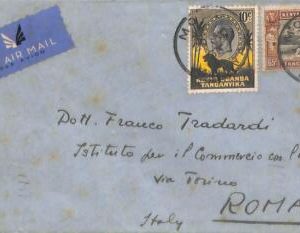 ac6671 - TANGANIKA  KENYA UGANDA - Postal History - Airmail  COVER to ITALY 1960