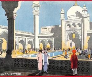 ai0226 -  GREAT BRITAIN - VINTAGE POSTCARD - The Indian Courtyard