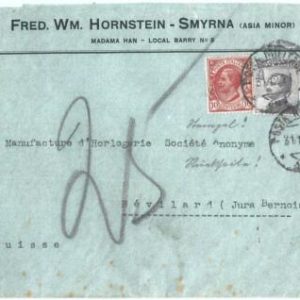 71594 - ITALIAN LEVANT -  POSTAL HISTORY - COVER to SWITZERLAND - Taxed