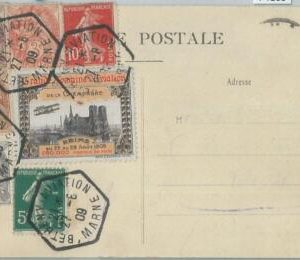 74169 -  FRANCE - Postal History - Nice AVIATION  POSTCARD - Muller  # 27 1909