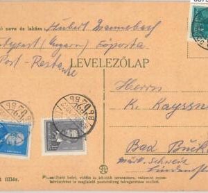 65750 - HUNGARY - POSTAL HISTORY - CARD to SWITZERLAND  -  1935