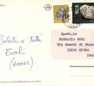 ac6672 -  KENYA  - Postal History - POSTCARD to ITALY  1982 Minerals