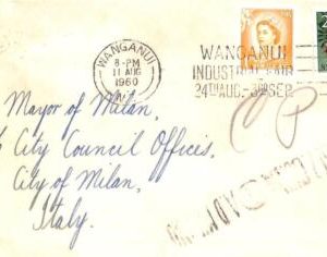 ac6684 - NEW ZEALAND -  POSTAL HISTORY - WANGANUI FAIR postmark on COVER 1960