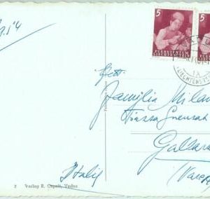 67616 - LIECHTENSTEIN - Postal History - STAMPS on POSTCARD  - Gastronomy  1954