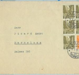 66932 - SWITZERLAND - Postal History - SBHV # 194 + 197 on COVER 1948