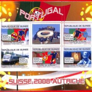 A0694 - GUINEE Guinea - MISSPERF SHEET - SPORT: Football WORLD CUP 2008 Portugal