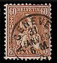 95020eC  - SWITZERLAND - STAMP -   Yvert #  40  -    USED