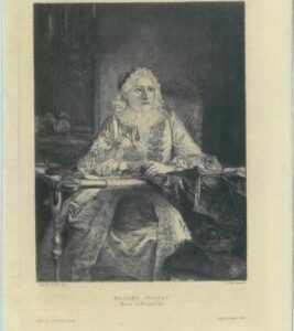 84972 - FRANCE - VINTAGE Engraving: Jacques Aved  MADAME CROZAT 1870s