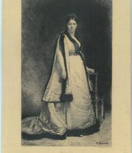84959  - FRANCE - VINTAGE  Engraving 1875: Bonnat MADAME PASCAL