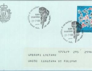 89841  - SAN MARINO - Postal History - SPECIAL POSTMARK 1989  SPORT  Cycling