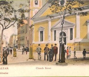 ac6292  - GIBRALTAR - VINTAGE   POSTCARD -  Church Street