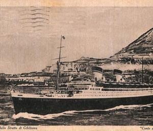 ac6296  - GIBRALTAR - VINTAGE   POSTCARD - Passagio dello Stretto di Gibilterra
