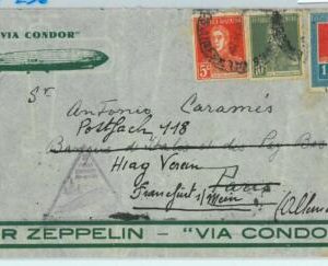 94069 - ARGENTINA - POSTAL HISTORY - COVER to GERMANY via ZEPPELIN 1934  # 256