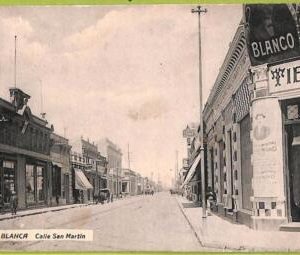 af0072 - ARGENTINA - VINTAGE POSTCARD - Bahia Blanca - Calle San Martin
