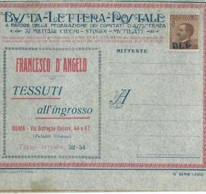 69598 - ITALY - POSTAL HISTORY - BLP COVER # 4M - CLOTH textile WOOL
