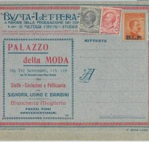 69585 - ITALY - POSTAL HISTORY - BLP COVER # 7  - MEDICINE clothing FASHION fur