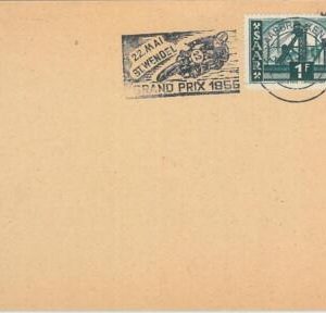 75904 - GERMANY Saar - Postal History  EVENT Postmark 1955 Motorcycle GRAND PRIX