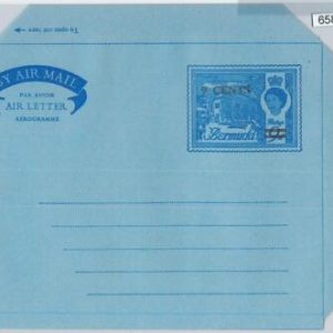 65816  - BERMUDA  - Postal History -  POSTAL STATIONERY : AEROGRAMME overprinted