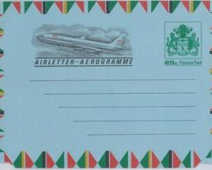 65828  -  GUYANA - Postal History - AEROGRAMME : AIRPLANE 25 cents