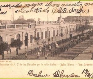 af0034 - ARGENTINA - VINTAGE POSTCARD - Bahia Blanca, Calle Alsina