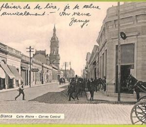 af0032 - ARGENTINA - VINTAGE POSTCARD - Bahia Blanca, Calle Alsina