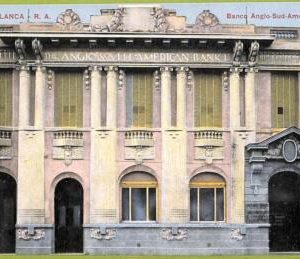 af0057 - ARGENTINA - VINTAGE POSTCARD - Bahia Blanca - Banco Anglo-Sud-Americano