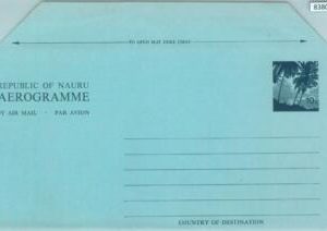 83805 - NAURU  - POSTAL HISTORY - Stationery AEROGRAMME  Palm Trees