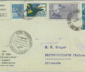 89765  - BRAZIL - Postal History - AIRMAIL COVER to GERMANY via CONDOR ZEPPELIN