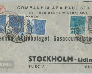 74385 - BRAZIL - POSTAL HISTORY -  4200 Reis on COVER to SWEDEN  1936