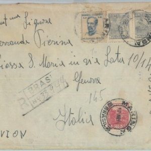 81458 - BRAZIL - POSTAL HISTORY -  REGISTERED  COVER to ITALY  1953