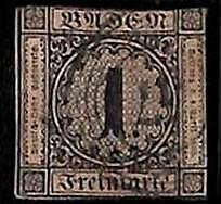 94904 - 2hA  - GERMANY Baden - STAMP  -  Michel  #  5 -  USED