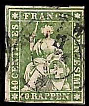 95002bC -  SWITZERLAND - STAMP - Zumstein # 26C or 26G - Very Fine  USED