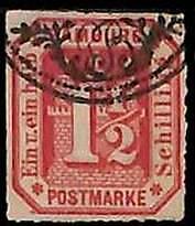 94907 1i - Germany HAMBURG - STAMPS - Michel # 21 --  Fine USED