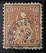 95020eB  - SWITZERLAND - STAMP -   Yvert #  40  -    USED