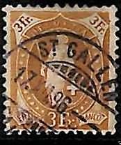95021bE - SWITZERLAND  -  STAMP -   Yvert #  80 -   Very Fine USED