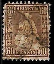 95020eA  - SWITZERLAND - STAMP -   Yvert #  40  -    USED