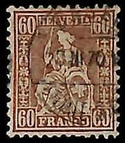 95020dA  - SWITZERLAND - STAMP -   Yvert #  40  - Very Fine  USED