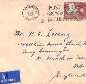 ac6701 - TANGANIKA  KENYA UGANDA - Postal History - Airmail  COVER to ITALY 1957