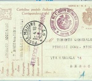 67953 - ITALY - POSTAL HISTORY -  FIELD MAIL: Cycling battalion 1918