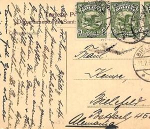 ad6104 - BOLIVIA - POSTAL HISTORY -  POSTCARD to GERMANY 1931 - birds EAGLES