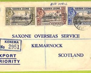 10771 - SIERRA LEONE - Postal History - REGISTERED COVER from KENEMA to UK 1965