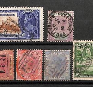 39937 - SIERRA LEONE - Postal History -  Lot of 6 used stamps - NICE POSTMARKS!
