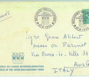 97345 - FINLAND - Postal History - POSTMARK: Parliament Conference 1955 FARINET