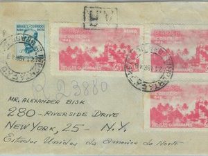 89593 - BRAZIL - POSTAL HISTORY - FANTASTIC Franking on COVER to USA  1949