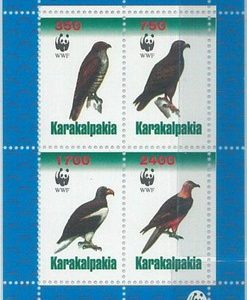 M1995 - RUSSIAN STATE, SHEET: WWF, Birds of prey, Falcons, Fauna