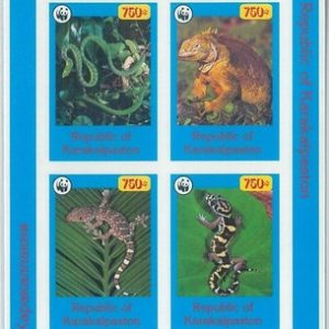 M2034 - RUSSIAN STATE, MINIATURE SHEET: WWF, Reptiles, Lizards, Snakes
