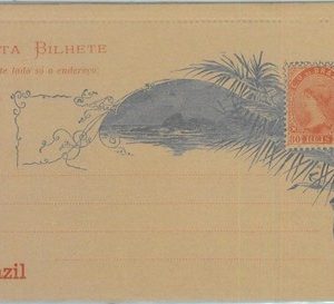 89601 - BRAZIL - Postal History -  Picture POSTAL STATIONERY LETTER CARD 1891
