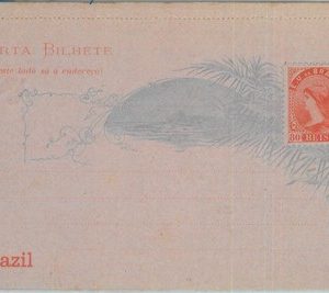 89602 - BRAZIL - Postal History -  Picture POSTAL STATIONERY LETTER CARD 1893