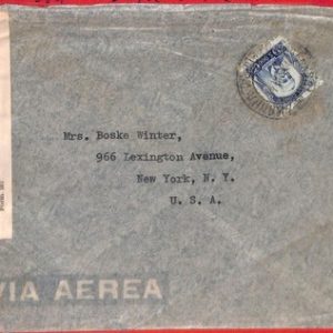 aa3602  - BRAZIL - POSTAL HISTORY -  CENSORED  COVER to the USA 1941