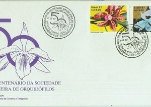 67456 -  BRAZIL - Postal History -   FDC COVER  1987  -  ORCHIDS Flowers